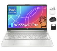 HP 2024 Nuevo portátil Pavilion de 15.6 pulgadas con visualización táctil HD para negocios, 6 núcleos Intel i3-1215U hasta 4.4 GHz, 12 GB de RAM, 256 GB SSD, gráficos UHD, carga rápida, batería de más