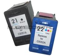 HP 21 NEGRO & 22 COLOR C9351 C9352 Deskjet F350 F370 F378 F380 -REMANUFACTURADO-