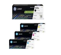 HP 220 cartuchos de tóner negro de alto alcance + 220 A cian, magenta, amarillo estándar, compatible con Laserjet Pro 4202, MFP 4302, MFP 4303