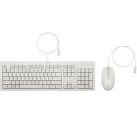 HP 225 - Juego de teclado y ratón - 100% - tamaño completo - USB - QWERTZ - alemán - Cashmere White