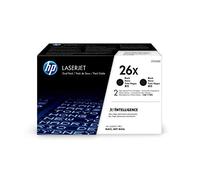 HP 26X CF226XD, Negro, Cartuchos Tóner de Alta Capacidad Originales, Pack de 2, para impresoras LaserJet Pro M402dn, M402n, M402d, M426dw, M426fdn, M426fdw, M402dne, M402dw, M402m y M426m