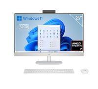 HP 27-ct2003ss - Ordenador de 27" Full HD con Cámara, Teclado y Ratón Inalámbricos (AMD Ryzen AI 7 350, 32GB RAM, 1TB SSD, AMD Radeon Graphics, Windows 11) Blanco - Teclado QWERTY Español
