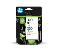 HP 300 Combo Pack, CN637EE, Pack de 2 Cartuchos Originales de 365 Páginas, Compatible con Impresoras DeskJet D2560, D2660, F4280, F4224, F4283 y Photosmart Serie C, Negro y Tricolor
