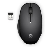 HP 300 - Ratón Inalámbrico en Modo Dual (Sensor óptico, Bluetooth, Conexión inalámbrica, Windows, MacOs) Negro