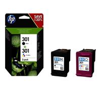 HP 301 (N9J72AE) Cartuchos originales, paquete de 2 Compatibilidad: HP Deskjet serie 2000