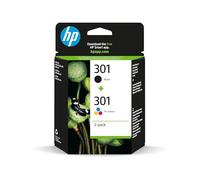 HP 301 N9J72AE, Pack de 2, Cartuchos de Tinta Originales Negro y Tricolor, Compatible con Impresoras de Inyección de Tinta HP DeskJet 1050, 2540, 3050, HP OfficeJet 2620, 4630, HP ENVY 4500, 5530