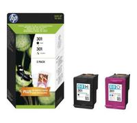 HP Pack de ahorro de 2 cartuchos de tinta original 301 negro/Tri-color