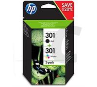 HP Pack de ahorro de 2 cartuchos de tinta original 301 negro/Tri-color