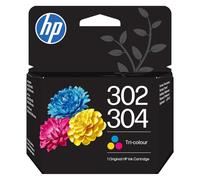 HP 302/304 Cartucho de Tinta Original Tricolor Compatible con Impresoras DeskJet ENVY y OfficeJet