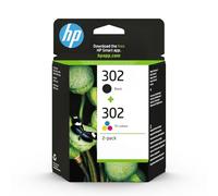 HP 302 Negro y Tricolor, Pack de 2 Cartuchos de Tinta Originales | Compatible con HP DeskJet 1110, 2130, 3630, HP Envy 4520, OfficeJet 3830, 4650, 5220, 5230, 170 páginas (X4D37AE)