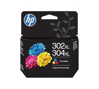 HP 302XL/304XL Tricolor, B7RT8AE, Cartucho de Tinta Original, Compatible con impresoras DeskJet 1110, 2130, 2620, 3630, 3720, 3730, Envy 4520, 5020, 5032, OfficeJet 3830, 4650, 5220 y 5230