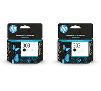 HP 303 T6N02AE, Negro, Cartucho Original de Tinta, Compatible con impresoras de inyección de Tinta Tango, Tango X, Envy 6220, 6230, 7130, 7830 (Paquete de 2)