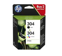 HP 304 (3JB05AE) Cartuchos de tinta originales (paquete de 2) Compatibilidad: HP DeskJet series 3000 / 2000, HP ENVY serie 5000