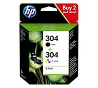 HP 304 (3JB05AE) pack ahorro negro + color (original)