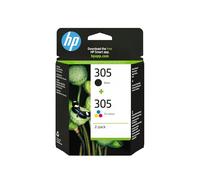 HP Paquete de 2 cartuchos de tinta original 305 tricolor / negro