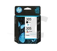 HP Paquete de 2 cartuchos de tinta original 305 tricolor / negro