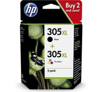 HP 305XL 6ZA94AE Negro y Tricolor (3YM62AE + 3YM63AE) Cartuchos de Tinta de Alta Capacidad Originales Compatible con Impresoras de Inyección de Tinta HP DeskJet 2810, 2820, 2710, 2720, 2721 HP Deskjet