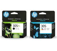 HP 305XL - Paquete combinado de cartuchos de tinta de color negro y 305, paquete de reciclaje incluido