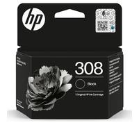 HP 308 7FP21UE, Cartucho de Tinta Original Negro de (160 Páginas), Compatible con Impresoras de Inyección de Tinta HP DeskJet 2910, 2920, 4320 InkJet Envy 6110e, 6120e, 6122e, 6130e, 6132e, 6520e,
