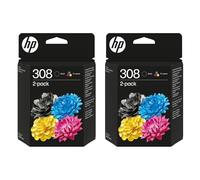 HP 308 (Negro y Tri-color) Pack de 2 Cartuchos de tinta original