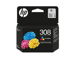 HP 308 Tricolor, Cartucho de Tinta Original | Compatible con HP Envy 6110e, 6120e, 6122e, 6130e, 6132e, 6520e, 6530e, 6532e, 120 páginas (7FP20UE)