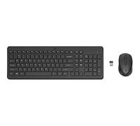HP 330 Combo de Teclado y Ratón Inalámbricos - (1600 PPP, Puerto USB-A, Indicadores LED, Teclas con Atajos, Windows 10; Windows 11) QWERTY Español, Color Negro