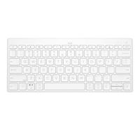 HP 350 - Teclado inalámbrico Compacto Multidispositivo (Bluetooth 5.2, Windows, macOS, iPadOS, Chrome OS, Android, iOS) QWERTY Español, Color Blanco