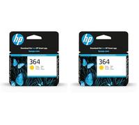 HP 364 CB320EE, Amarillo, Cartucho de Tinta Original, de 300 páginas, para impresoras Photosmart Serie C5300, C6300, B210, B110 y Deskjet Serie 3520 (Paquete de 2)