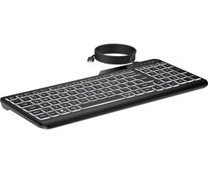 HP 400 - Teclado - Retroiluminación - USB-C - QWERTY - Inglés - Negro