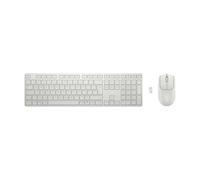 HP 490C Combo Teclado y Ratón Inalámbricos Multidispositivo (Puerto USB-A, Bluetooth, 22 Teclas Programables, Receptor USB, Tecla Copilot, Batería de Larga Duración) QWERTY Español, Blanco