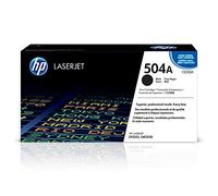 HP 504A CE250A Negro, Cartucho Tóner Original, de 5.000 páginas, para impresoras HP Color LaserJet CP3525dn, CP3525n, CP3525x, CM3530 y CM3530fs