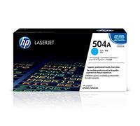 HP 504A CE251A Cian, Cartucho Tóner Original, de 7.000 páginas, para impresoras HP Color LaserJet CP3525dn, CP3525n, CP3525x, CM3530 y CM3530fs