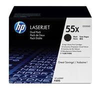HP 55XD (CE255XD) Pack 2x toner negro XL (original)