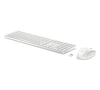 HP 650 Combo Teclado y Ratón Inalámbricos (Puerto USB-A, 2.4 GHz, 20 Teclas Programables, Receptor USB, 4 LED, Bateria de Larga Duración) QWERTY Español, Color Blanco