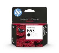 HP 653 Black Original Ink Advantage Cartridge Cartucho de Tinta 1 Pieza(s) Rendimiento estándar Negro