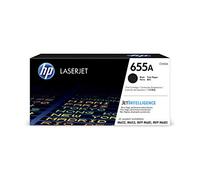 HP 655A CF450A, Negro, Cartucho Tóner Original, de 12.500 páginas, para impresoras HP Color LaserJet Enterprise Flow MFP M681z, MFP M682z; Color LaserJet Enterprise serie M652, MFP M681 y M653x