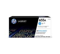 HP 655A CF451A, Cian, Cartucho Tóner Original, de 10.500 páginas, para impresoras HP Color LaserJet Enterprise Flow MFP M681z, MFP M682z; Color LaserJet Enterprise serie M652, MFP M681 y M653x