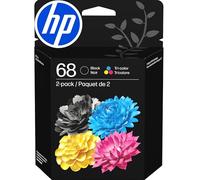HP 68 cartuchos de tinta negra/tricolor (paquete de 2) | Funciona con Envy 6100e, 6500e Series | 6L6S2TN | El embalaje puede variar