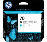 HP 70 Cabezal (C9404A) Negro mate y cian