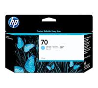 HP 70 Cian Claro, Cartucho de Tinta Original | Compatible con DesignJet Z2100, Z3100, Z3200, Z5200, 130 ml (C9390A)