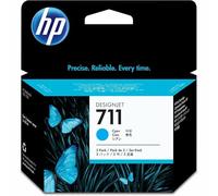 HP 711 Cian, Pack de 3 Cartuchos de Tinta Originales