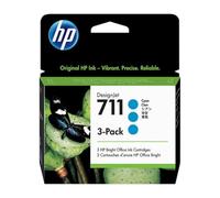 HP 711 (CZ134A) Pack ahorro 3 cartuchos de tinta cian