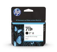 HP 711 CZ133A Black 80-ml Genuine Ink Cartridge, High Capacity, Original HP Ink,