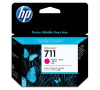 HP 711 (CZ135A) Pack ahorro 3 cartuchos de tinta magenta
