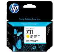 HP 711 (CZ136A) Pack ahorro 3 cartuchos de tinta amarillo