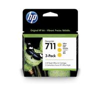 HP Cartucho de tinta 711 (CZ136A) – Pack ahorro 3x Amarillo Original