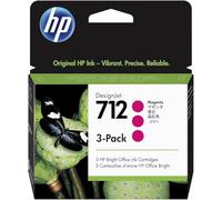 HP Paquete de 3 cartuchos de Tinta DesignJet 712 magenta de 29 ml