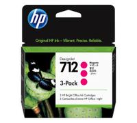 HP 712 (3ED78A) pack 3x cartucho de tinta magenta (original)