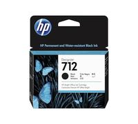 HP 712 Negro, Cartucho de Tinta Original | Compatible con las impresoras plotter de gran formato DesignJet T650, T630, T250, T230 (3ED71A)