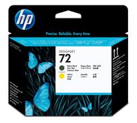 HP 72 C9384A Cabezal de Impresión HP DesignJet Negro Mate y Amarillo, para Impre